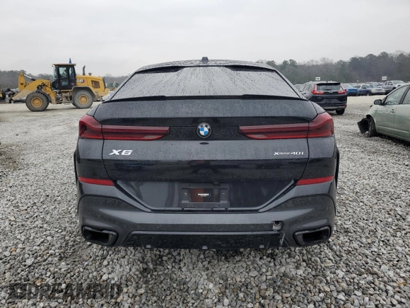 2024 BMW X6 xDrive40i with VIN 5UX33EX01R9S29270, listed as a Copart auction lot 43861375 with 0 mi miles and Salvage Title. Bid and sale history available at carsss.com. Image 6.