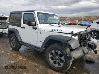 2018 Jeep Wrangler Sport S with VIN 1C4AJWAG1JL884708, listed as a Copart auction lot 82643804 with 80,002 mi miles and Salvage title. Bid and sale history available at DreamBid. Image 4.