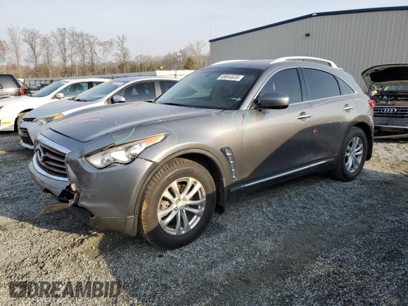 2013 Infiniti FX with VIN JN8CS1MU7DM142343, listed as a Copart auction lot 49044635 with 182,106 mi miles and Salvage Title. Bid and sale history available at carsss.com. Image 1.