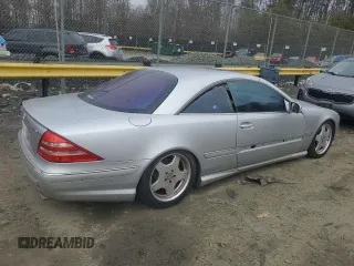 2002 Mercedes-Benz CL-Class AMG with VIN WDBPJ73J72A023103, listed as a Copart auction lot 86145564 with 0 mi miles and Salvage Title. Bid and sale history available at carsss.com. Image 3.