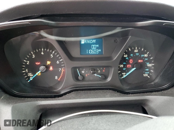 2018 Ford Transit with VIN 1FTYR1CM0JKA55163, listed as a Copart auction lot 43378975 with 110,603 mi miles and Salvage Title. Bid and sale history available at DreamBid. Image 9.