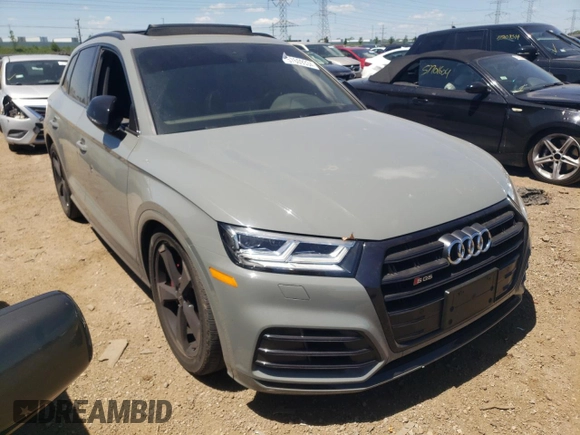 2019 Audi SQ5 Premium Plus with VIN WA1B4AFY9K2075023, listed as a Copart auction lot 57609334 with Not Provided miles and Salvage Title. Bid and sale history available at DreamBid. Image 4.