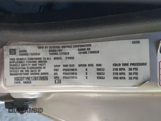 2007 Chevrolet Colorado LT w/1LT with VIN 1GCDT19E178170926, listed as a IAAI auction lot 42065568 with 207,730 mi miles. Bid and sale history available at carsss.com. Image 9.