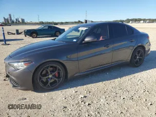 2018 Alfa Romeo Giulia Ti Sport with VIN ZARFAECN8J7580740, listed as a Copart auction lot 79091504 with 81,981 mi miles and Salvage Title. Bid and sale history available at carsss.com. Image 1.