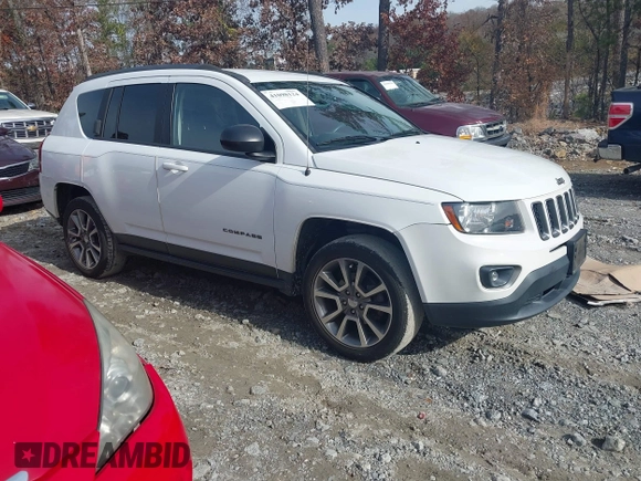 2017 Jeep Compass 75th Anniversary Edition with VIN 1C4NJDBB5HD127582, listed as a IAAI auction lot 41098124 with 83,564 mi miles. Bid and sale history available at carsss.com. Image 1.