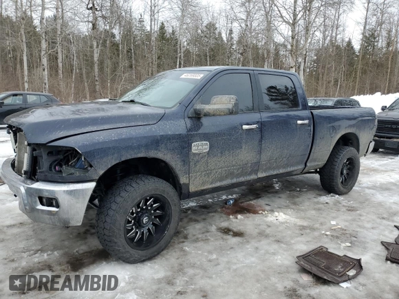 2013 Ram 2500 Laramie Longhorn с VIN 3C6UR5GL2DG516857, выставлен на аукционе Copart как лот 46269805 с пробегом 269 640 миль миль и Чистый • Clean title. История ставок и продаж доступна на DreamBid. Изображение 1.