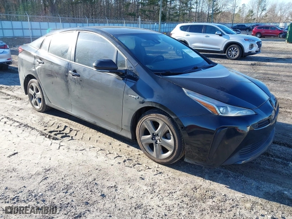 2019 Toyota Prius L Eco with VIN JTDKARFU9K3091887, listed as a IAAI auction lot 41282017 with 240,000 mi miles. Bid and sale history available at carsss.com. Image 1.