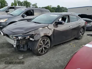 2016 Nissan Maxima SV z VIN 1N4AA6AP7GC434902, wystawiony jako Copart lot #58396055 z przebiegiem 107 714 mil mil oraz Szkoda całkowita • Salvage title. Historia ofert i sprzedaży dostępna na DreamBid. Obrazek 1.