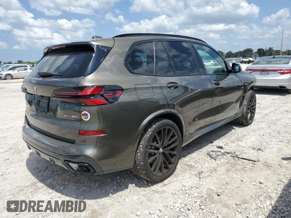 2025 BMW X5 sDrive40i z VIN 5UX13EU07S9X93779, wystawiony jako Copart lot #55974175 z przebiegiem 8 970 mil mil oraz Szkoda całkowita • Salvage title. Historia ofert i sprzedaży dostępna na DreamBid. Obrazek 3.