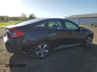 2019 Honda Civic LX with VIN 19XFC2F60KE025306, listed as a Copart auction lot 53949305 with 50,671 mi miles and Salvage Title. Bid and sale history available at DreamBid. Image 3.