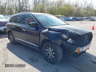 2013 Infiniti JX35 z VIN 5N1AL0MM6DC311294, wystawiony jako IAAI lot #42125611 z przebiegiem 147 216 mil mil oraz . Historia ofert i sprzedaży dostępna na DreamBid. Obrazek 1.