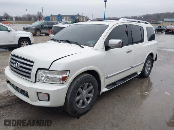 2007 Infiniti QX56 with VIN 5N3AA08A17N802779, listed as a IAAI auction lot 41461156 with 148,006 mi miles. Bid and sale history available at carsss.com. Image 2.