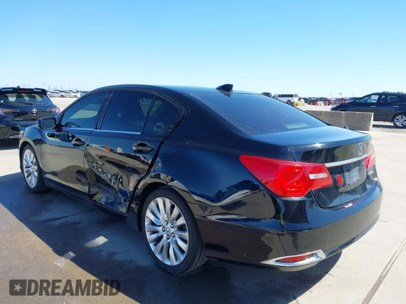 2014 Acura RLX Tech Pkg with VIN JH4KC1F58EC000728, listed as a IAAI auction lot 41752604 with 187,996 mi miles. Bid and sale history available at carsss.com. Image 3.