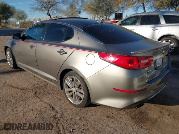2014 Kia Optima SXL Turbo with VIN 5XXGR4A60EG351334, listed as a IAAI auction lot 41513606 with 174,382 mi miles and . Bid and sale history available at DreamBid. Image 3.