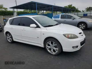 2008 Mazda 3 S GT with VIN JM1BK344X81163665, listed as a Copart auction lot 53690955 with 184,056 mi miles and Salvage Title. Bid and sale history available at DreamBid. Image 4.