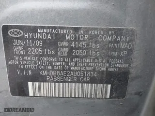 2010 Hyundai Elantra Touring GLS with VIN KMHDB8AE2AU051834, listed as a IAAI auction lot 41556140 with 107,206 mi miles. Bid and sale history available at carsss.com. Image 9.