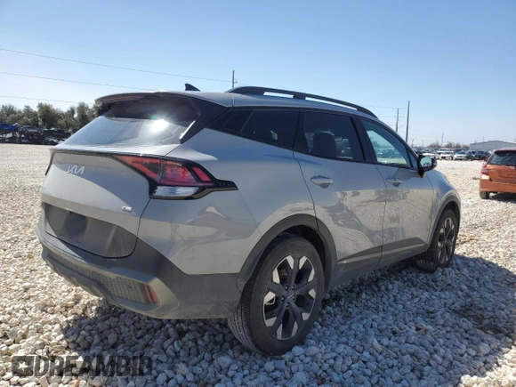 2023 Kia Sportage X-Line with VIN 5XYK6CAF9PG082438, listed as a Copart auction lot 47044995 with 28,717 mi miles and Salvage Title. Bid and sale history available at carsss.com. Image 3.