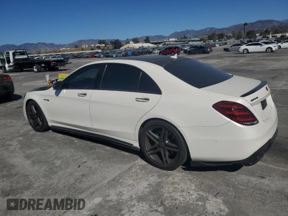 2018 Mercedes-Benz S 63 AMG with VIN WDDUG8JB6JA418611, listed as a Copart auction lot 74200443 with 43,380 mi miles and . Bid and sale history available at DreamBid. Image 2.