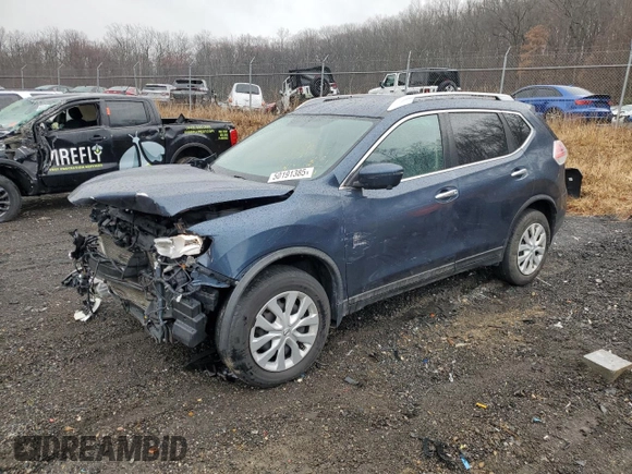 2016 Nissan Rogue SV with VIN JN8AT2MV5GW154339, listed as a Copart auction lot 50191385 with 225,321 mi miles and Salvage Title. Bid and sale history available at DreamBid. Image 1.