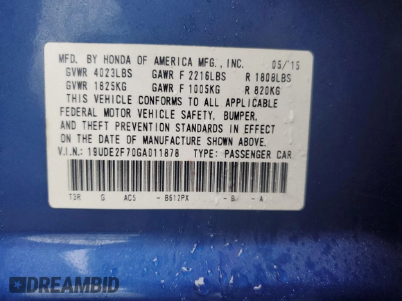 2016 Acura ILX w/Premium Pkg with VIN 19UDE2F70GA011878, listed as a Copart auction lot 84412454 with 110,116 mi miles and Salvage Title. Bid and sale history available at carsss.com. Image 12.