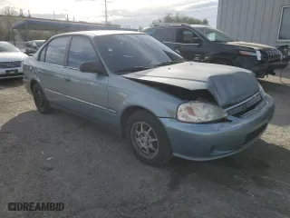 2000 Honda Civic VP with VIN 2HGEJ6617YH545899, listed as a Copart auction lot 86648614 with 212,551 mi miles and Salvage Title. Bid and sale history available at carsss.com. Image 4.
