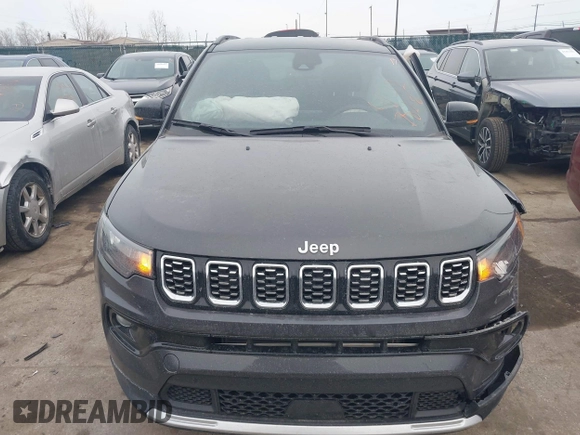 2024 Jeep Compass Limited with VIN 3C4NJDCN2RT153271, listed as a IAAI auction lot 41427828 with 3,345 mi miles and . Bid and sale history available at carsss.com. Image 13.