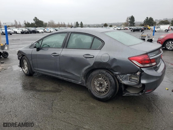 2013 Honda Civic Sdn LX with VIN 19XFB2F54DE204848, listed as a Copart auction lot 49113665 with NaN miles and Salvage Title. Bid and sale history available at carsss.com. Image 2.