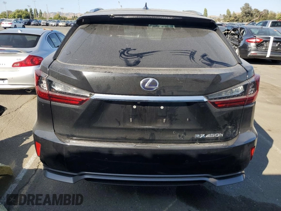 2018 Lexus RX 450h with VIN 2T2BGMCA0JC022499, listed as a Copart auction lot 59189605 with 84,263 mi miles and Salvage title. Bid and sale history available at DreamBid. Image 6.