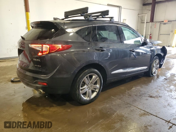 2019 Acura RDX Advance with VIN 5J8TC2H73KL013202, listed as a Copart auction lot 46850345 with 39,596 mi miles and Salvage Title. Bid and sale history available at DreamBid. Image 3.