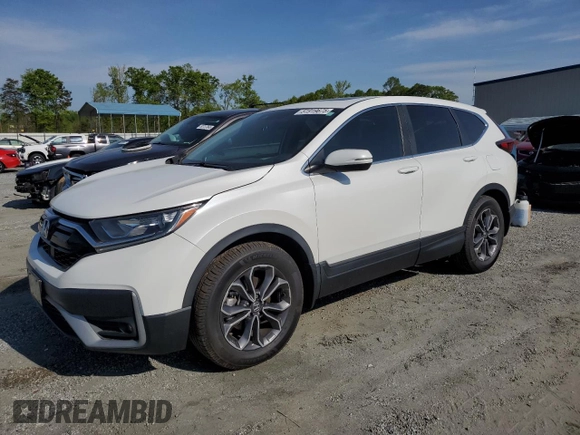 2020 Honda CR-V EX with VIN 2HKRW1H58LH416302, listed as a Copart auction lot 51919675 with 33,521 mi miles and Salvage Title. Bid and sale history available at carsss.com. Image 1.