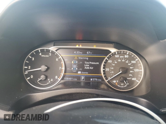 2022 Nissan Altima SR with VIN 1N4BL4CVXNN335359, listed as a Copart auction lot 85569084 with 108,461 mi miles and Salvage Title. Bid and sale history available at DreamBid. Image 9.