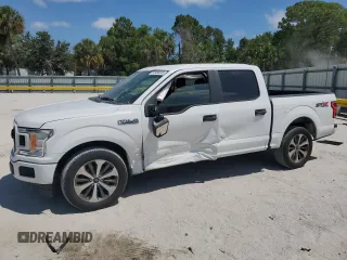 2019 Ford F-150 XL with VIN 1FTEW1C4XKFC49222, listed as a Copart auction lot 53466835 with 183,700 mi miles and Non repairable. Bid and sale history available at DreamBid. Image 1.