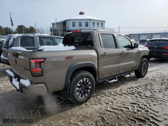 2024 Nissan Frontier PRO-4X with VIN 1N6ED1EKXRN621821, listed as a Copart auction lot 44488225 with 6,083 mi miles and Salvage Title. Bid and sale history available at carsss.com. Image 3.