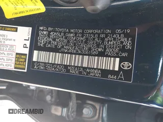 2019 Toyota Corolla Hatchback SE with VIN JTNK4RBE3K3061589, listed as a IAAI auction lot 42123273 with 90,491 mi miles. Bid and sale history available at carsss.com. Image 9.