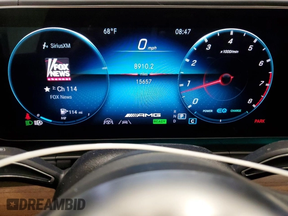 2022 Mercedes-Benz GLE 53 AMG with VIN 4JGFD6BB2NA823655, listed as a Copart auction lot 53130005 with 15,657 mi miles and Clean title. Bid and sale history available at DreamBid. Image 9.