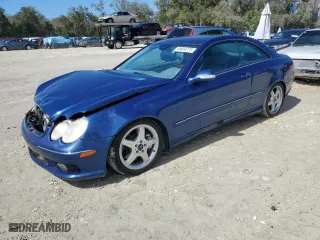2004 Mercedes-Benz CLK-Class 5.0L with VIN WDBTJ75J94F114679, listed as a Copart auction lot 46604775 with 155,003 mi miles and Non Repairable. Bid and sale history available at carsss.com. Image 1.