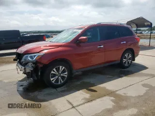 2017 Nissan Pathfinder SV z VIN 5N1DR2MM1HC642846, wystawiony jako Copart lot #63435605 z przebiegiem 122 921 mil mil oraz Szkoda całkowita • Salvage title. Historia ofert i sprzedaży dostępna na DreamBid. Obrazek 1.