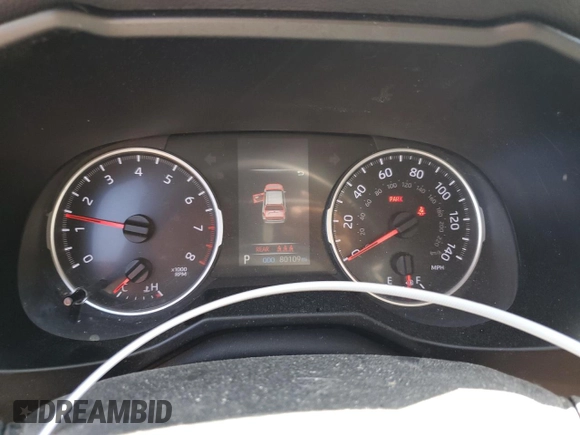 2019 Toyota RAV4 XLE Premium with VIN 2T3A1RFV6KC056792, listed as a Copart auction lot 53534865 with 80,109 mi miles and Salvage Title. Bid and sale history available at carsss.com. Image 9.