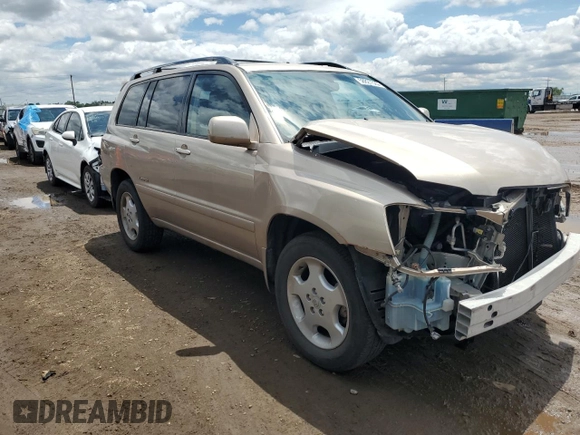 2006 Toyota Highlander w/3rd Row z VIN JTEEP21A260163077, wystawiony jako Copart lot #58827525 z przebiegiem 70 570 mil mil oraz Szkoda całkowita • Salvage title. Historia ofert i sprzedaży dostępna na DreamBid. Obrazek 4.