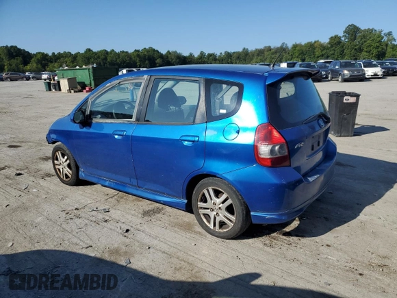 2008 Honda Fit Sport with VIN JHMGD386X8S004858, listed as a Copart auction lot 68513094 with 165,059 mi miles and Salvage Title. Bid and sale history available at carsss.com. Image 2.