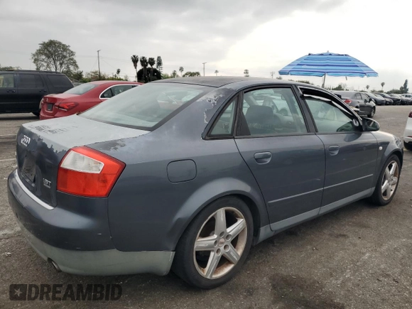 2002 Audi A4 1.8T with VIN WAULC68E02A307556, listed as a Copart auction lot 49934045 with 114,996 mi miles and Clean title. Bid and sale history available at DreamBid. Image 3.