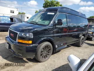 2021 GMC Savana Cargo Van with VIN 1GTW7AF7XM1288092, listed as a Copart auction lot 39192523 with 7,265 mi miles. Bid and sale history available at carsss.com. Image 1.
