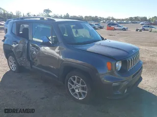 2020 Jeep Renegade Orange Edition with VIN ZACNJABB5LPL31322, listed as a IAAI auction lot 41592215 with NaN miles. Bid and sale history available at carsss.com. Image 1.