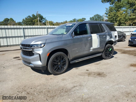 2023 Chevrolet Tahoe LS with VIN 1GNSCMKDXPR198087, listed as a Copart auction lot 75393274 with 50,764 mi miles and Salvage Title. Bid and sale history available at carsss.com. Image 1.