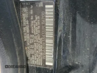 2005 BMW 3 Series 325Ci z VIN WBABW33435PL36700, wystawiony jako Copart lot #59435335 z przebiegiem Nie podano mil oraz Czysty tytuł • Clean title. Historia ofert i sprzedaży dostępna na DreamBid. Obrazek 12.