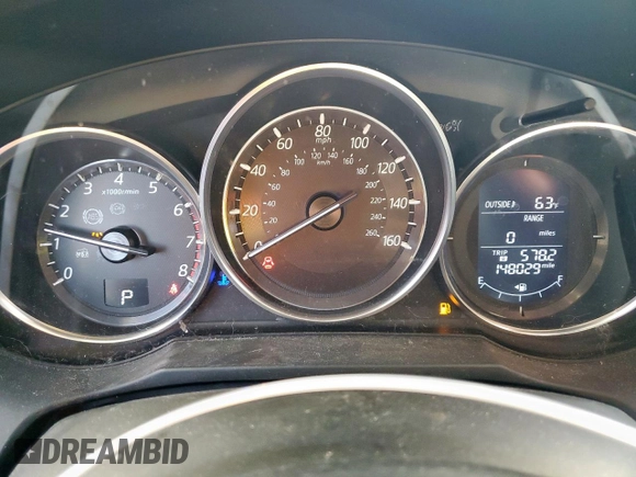 2016 Mazda 6 i Sport with VIN JM1GJ1U59G1458082, listed as a Copart auction lot 52247085 with 148,029 mi miles and Salvage Title. Bid and sale history available at DreamBid. Image 9.