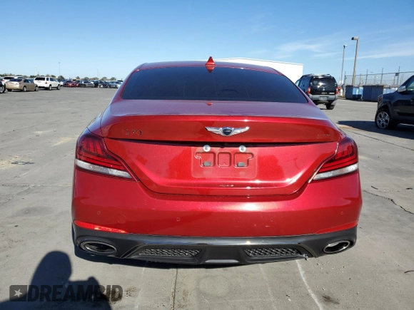 2019 Genesis G70 Dynamic with VIN KMTG34LE7KU015581, listed as a Copart auction lot 79349084 with 32,338 mi miles and Salvage Title. Bid and sale history available at DreamBid. Image 6.