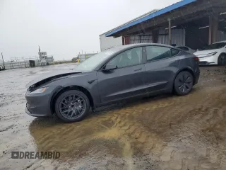 2024 Tesla Model 3 with VIN 5YJ3E1EA8RF842203, listed as a Copart auction lot 43854315 with 2,756 mi miles and Salvage Title. Bid and sale history available at carsss.com. Image 1.