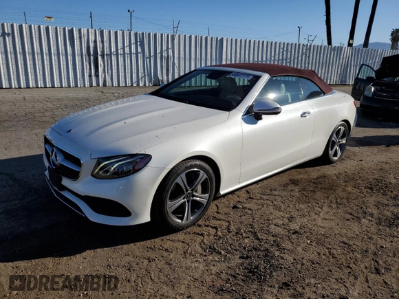 2018 Mercedes-Benz E-Class E 400 with VIN WDD1K6FB5JF052657, listed as a Copart auction lot 46837775 with 36,599 mi miles and Salvage Title. Bid and sale history available at carsss.com. Image 1.