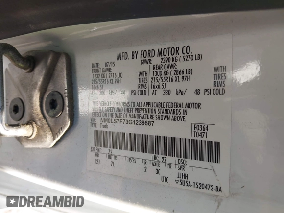 2016 Ford Transit Connect XLT с VIN NM0LS7F73G1238687, выставлен на аукционе IAAI как лот 42643183 с пробегом 178 316 миль миль и . История ставок и продаж доступна на DreamBid. Изображение 9.